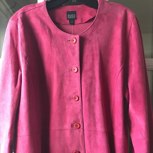 EILEEN FISHER ROSEWOOD SUEDE JACKET NWT - Picture 1 of 12